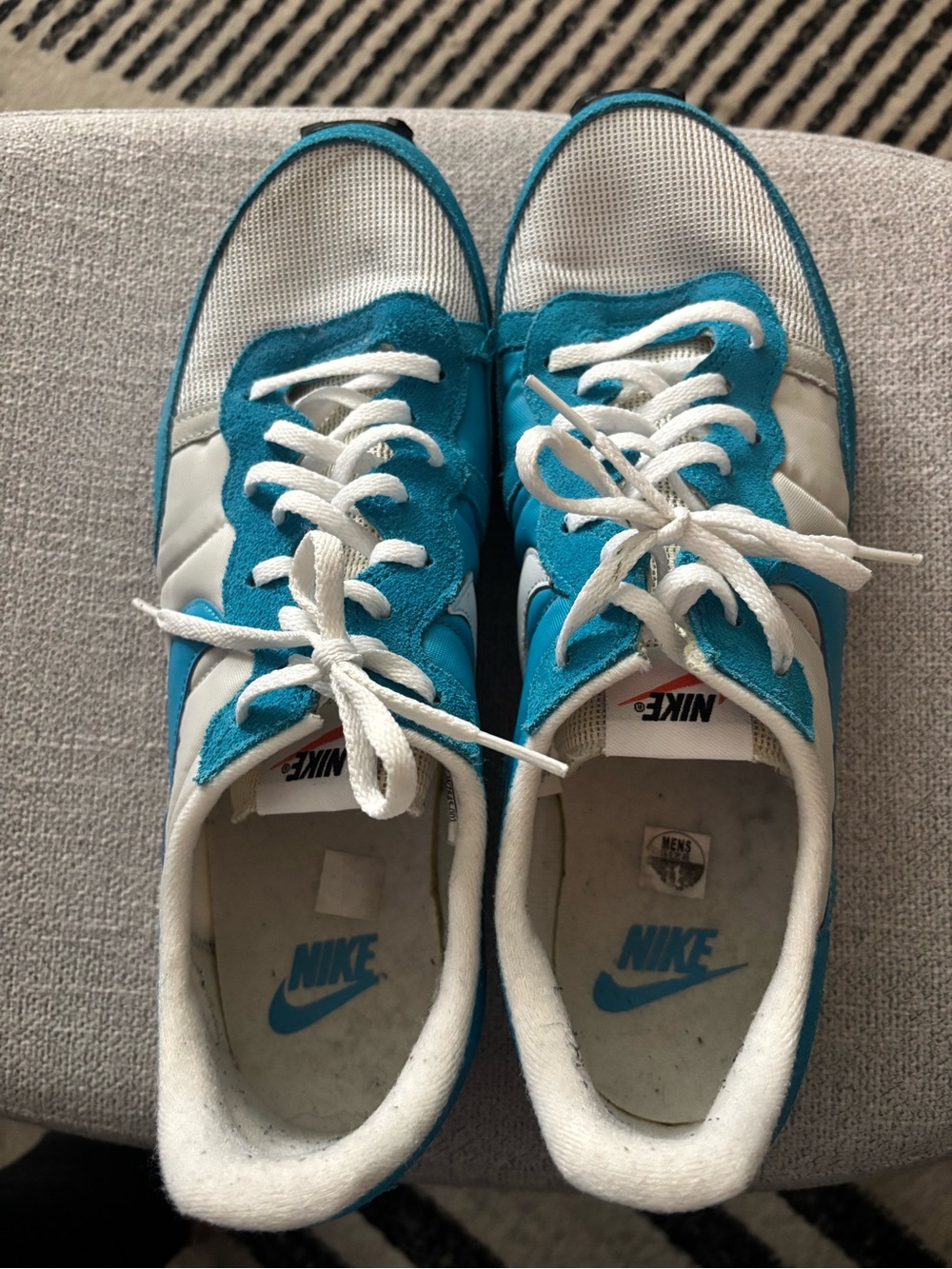 Nike Challenger Blue and White Lace-Up Sneakers